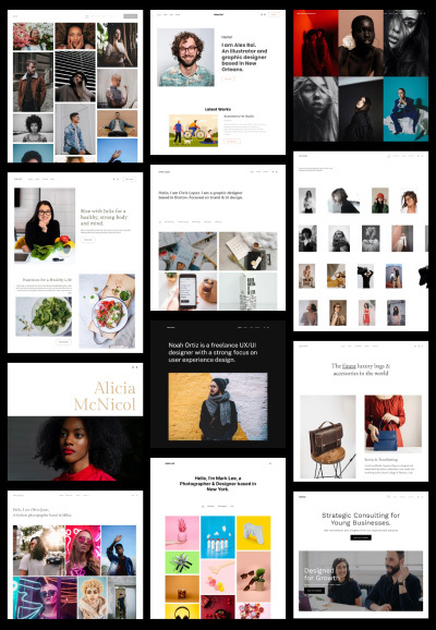 pixpa modelos projetados para designers gráficos